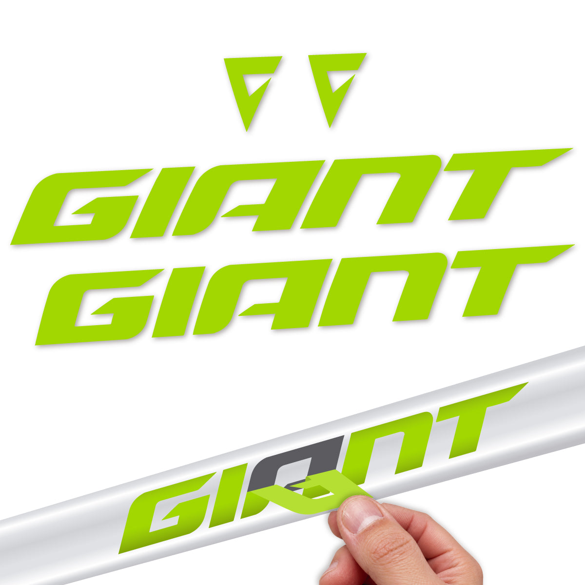 Adesivi Telaio Giant TCR 2025-2026 in vinile - Verde Lime