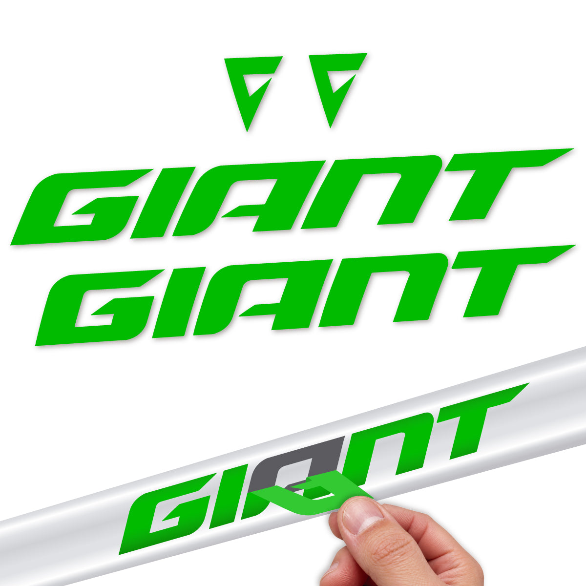 Adesivi Telaio Giant TCR 2025-2026 in vinile - Verde Erba