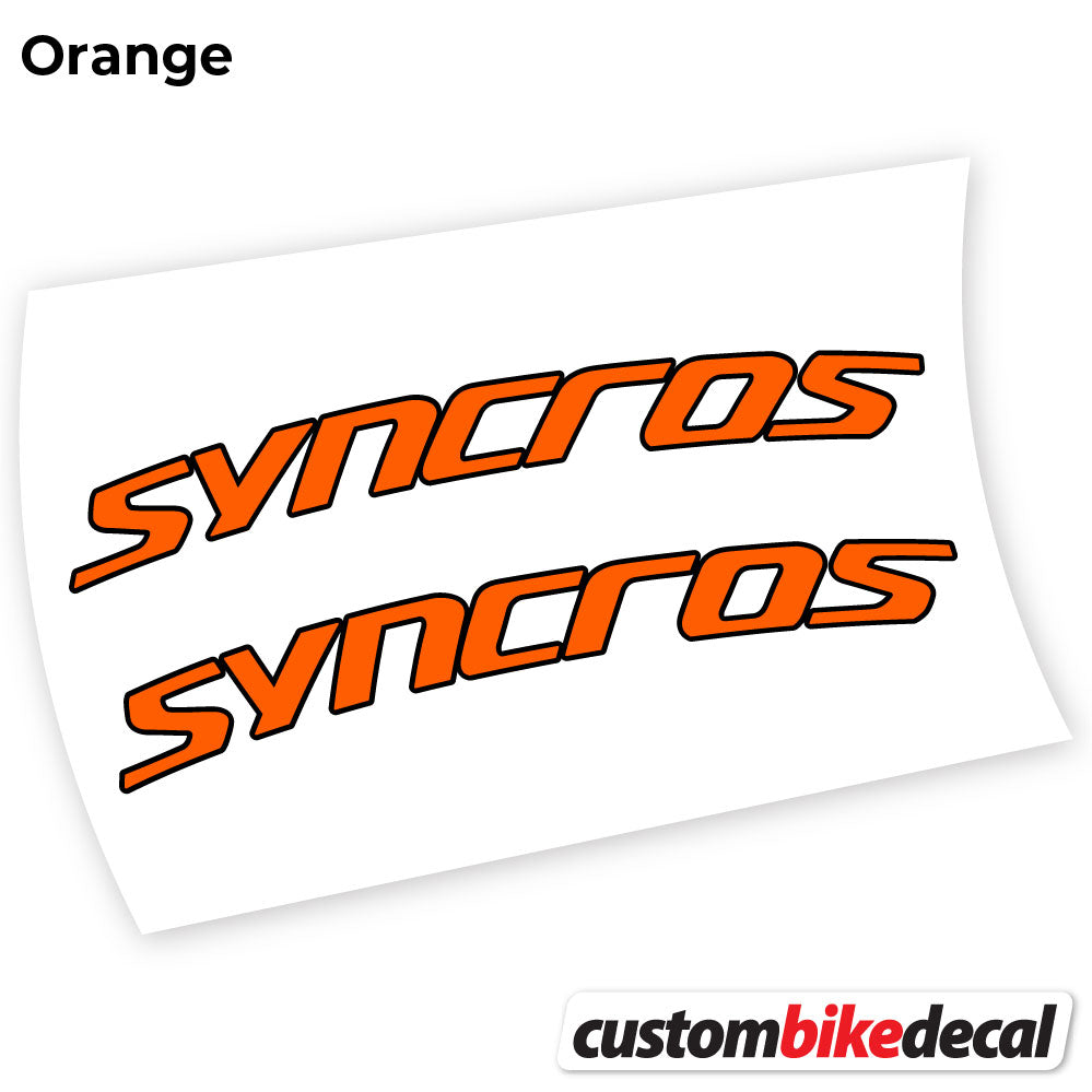 Adesivi Manubrio Syncross Fraser IC SL in vinile - Arancione
