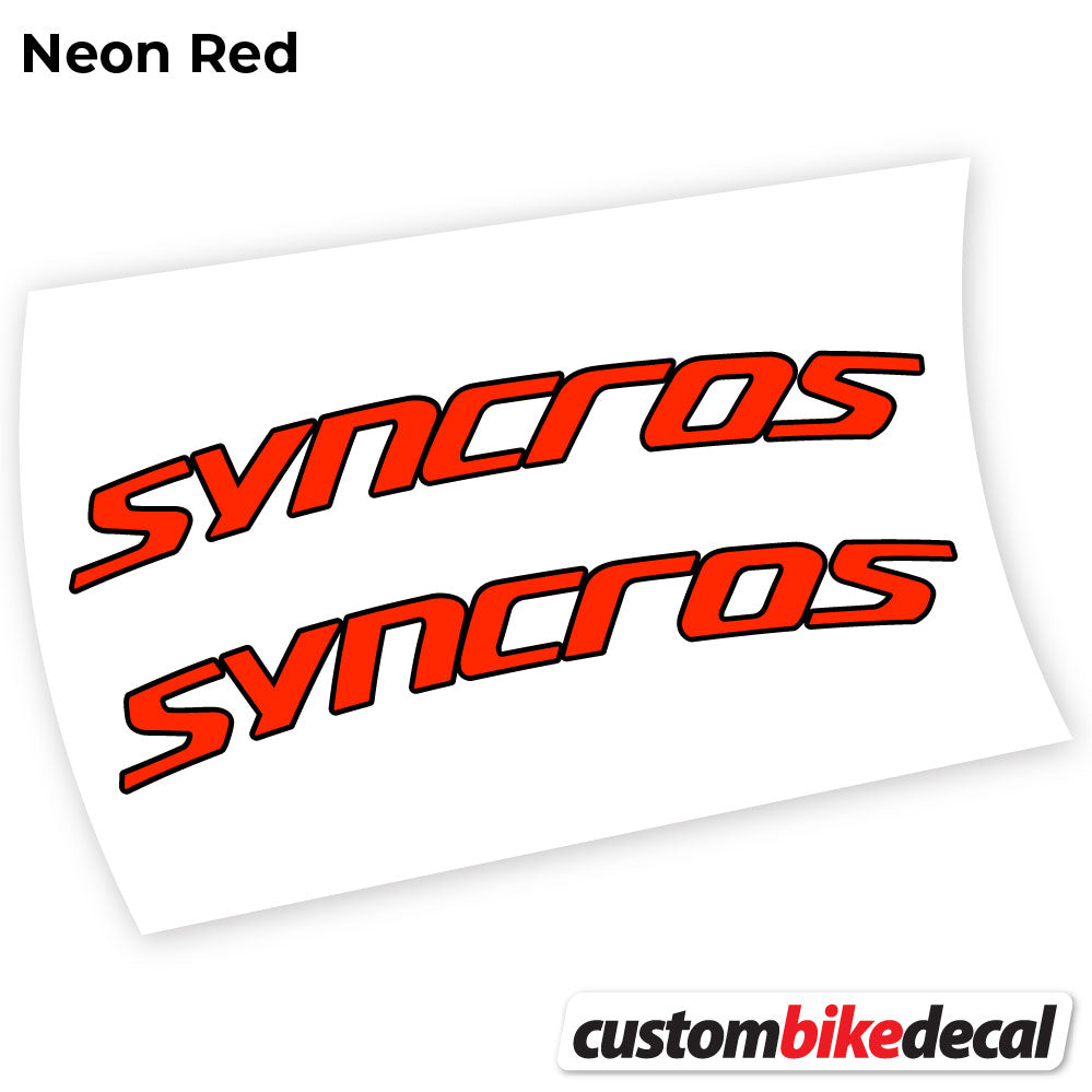 Adesivi Manubrio Syncross Fraser IC SL in vinile - Rosso Neon