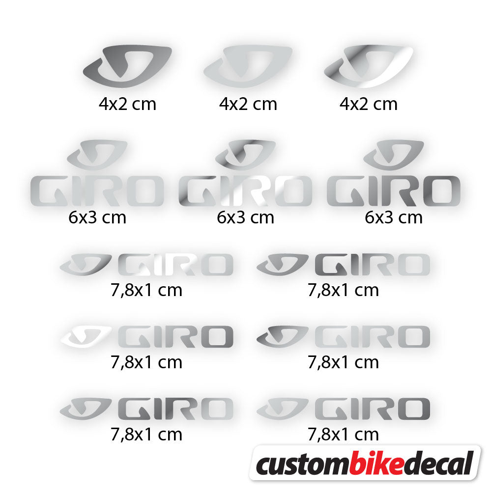 Adesivi Casco Giro in vinile - Argento Cromato