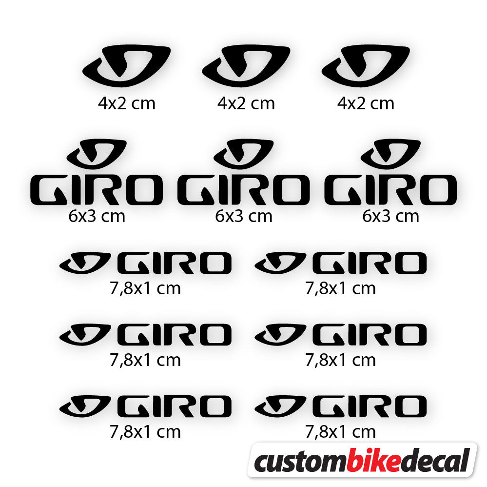 Adesivi Casco Giro in vinile - Nero