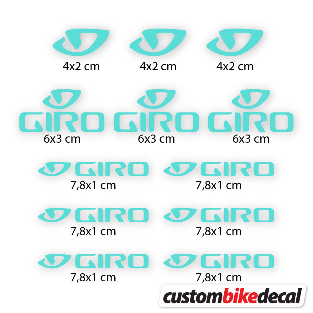 Adesivi Casco Giro in vinile - Verde Acqua