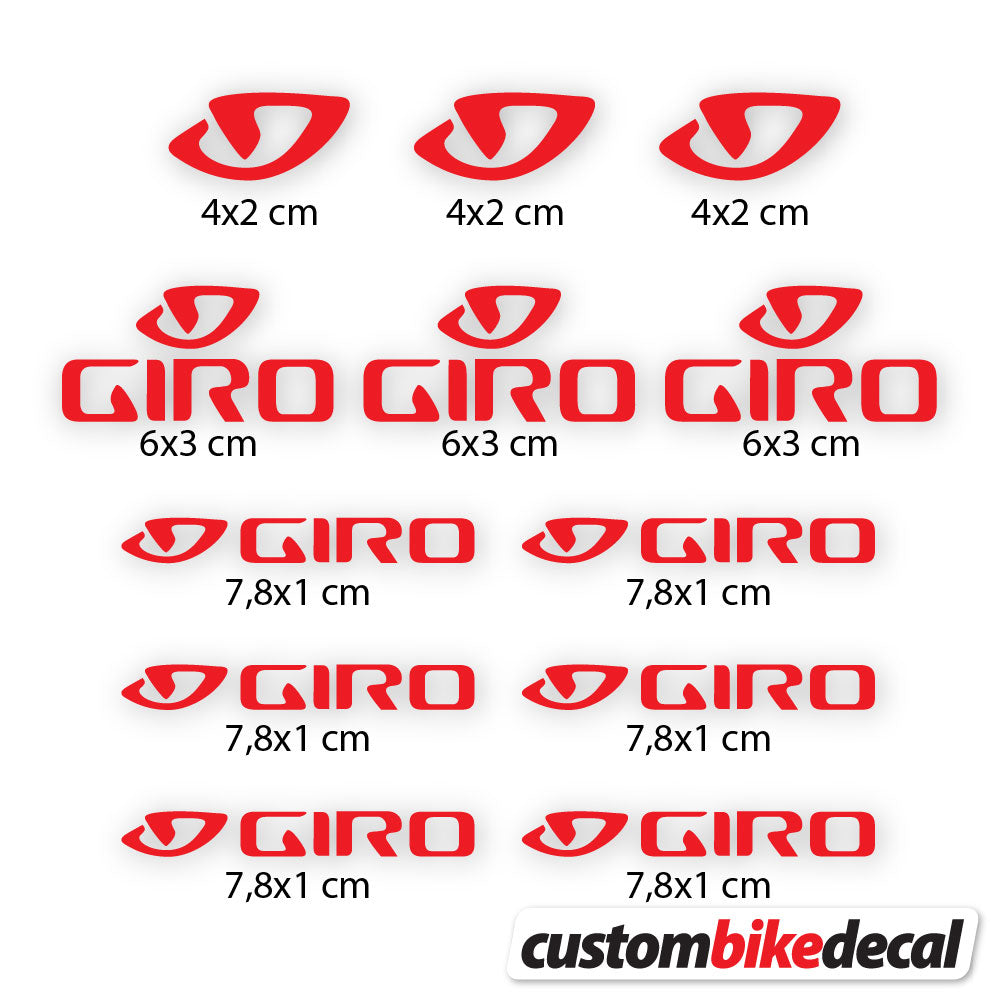 Adesivi Casco Giro in vinile - Rosso