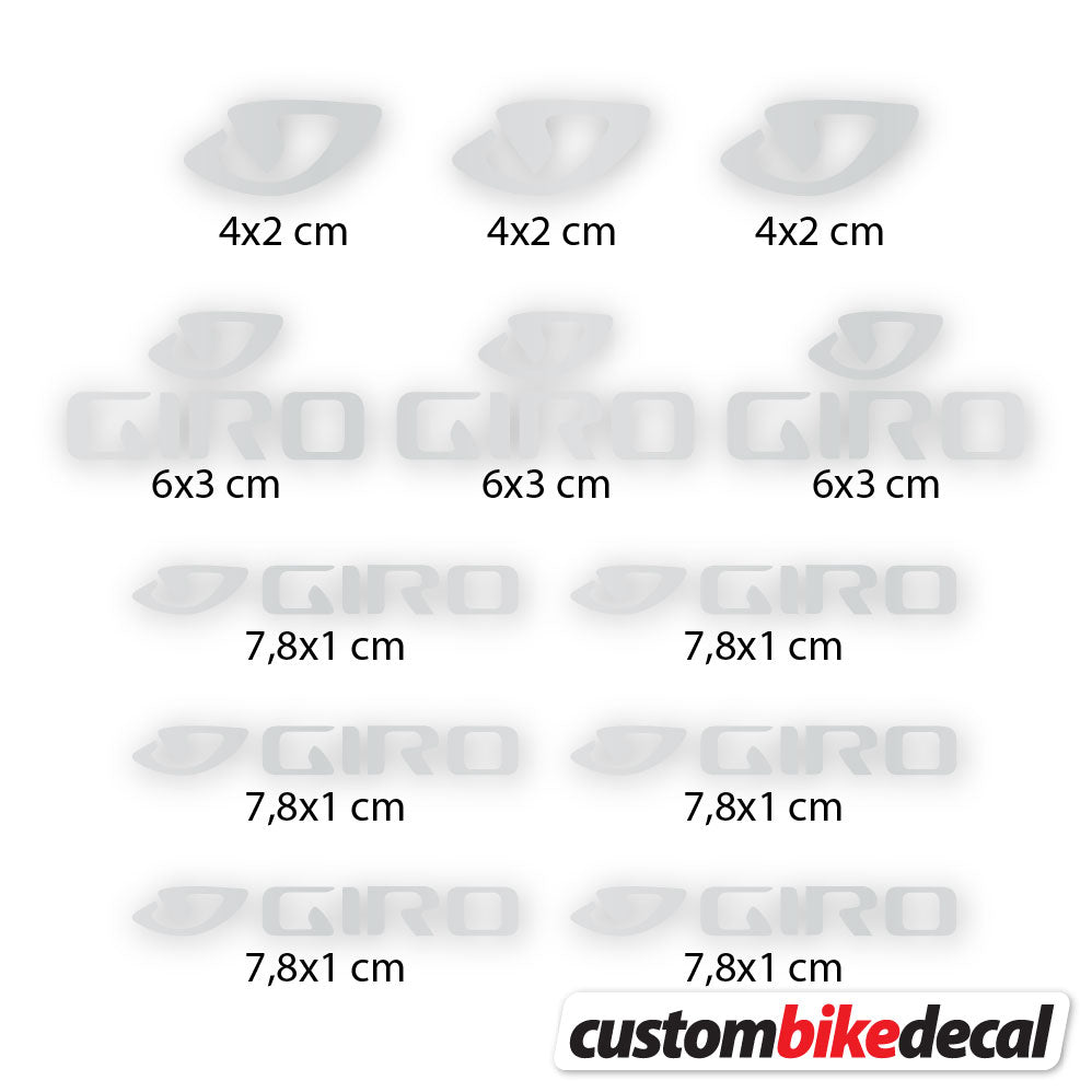 Adesivi Casco Giro in vinile - Argento Chiaro