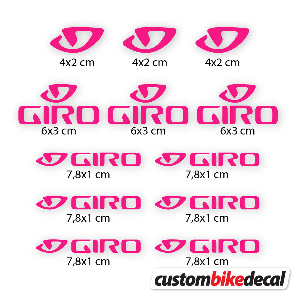 Adesivi Casco Giro in vinile - Fucsia