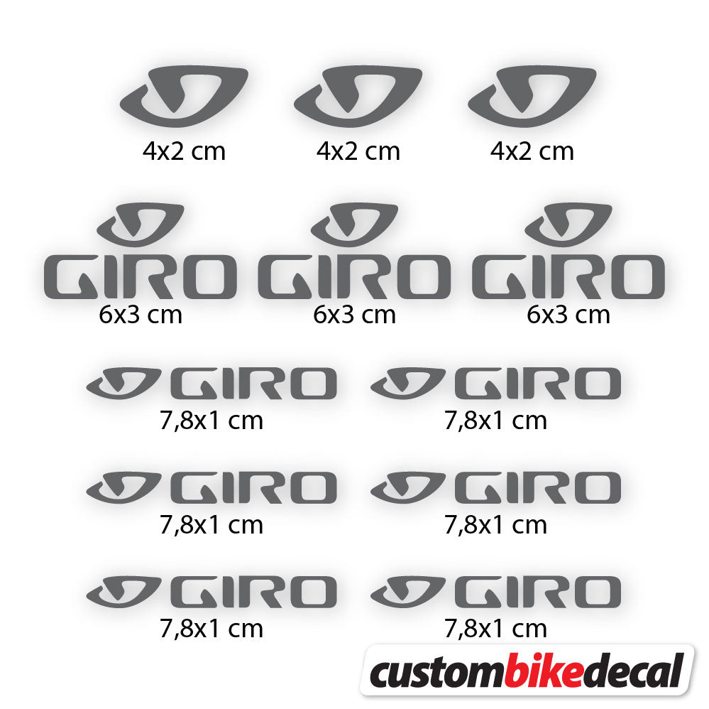 Adesivi Casco Giro in vinile - Grigio Traffico