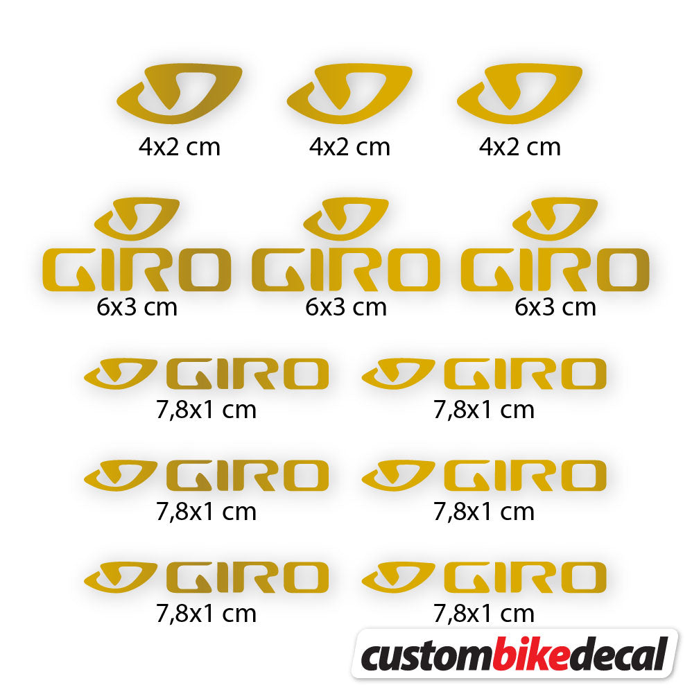 Adesivi Casco Giro in vinile - Oro