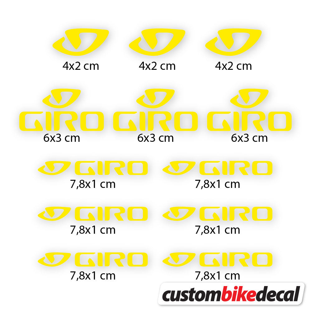 Adesivi Casco Giro in vinile - Giallo
