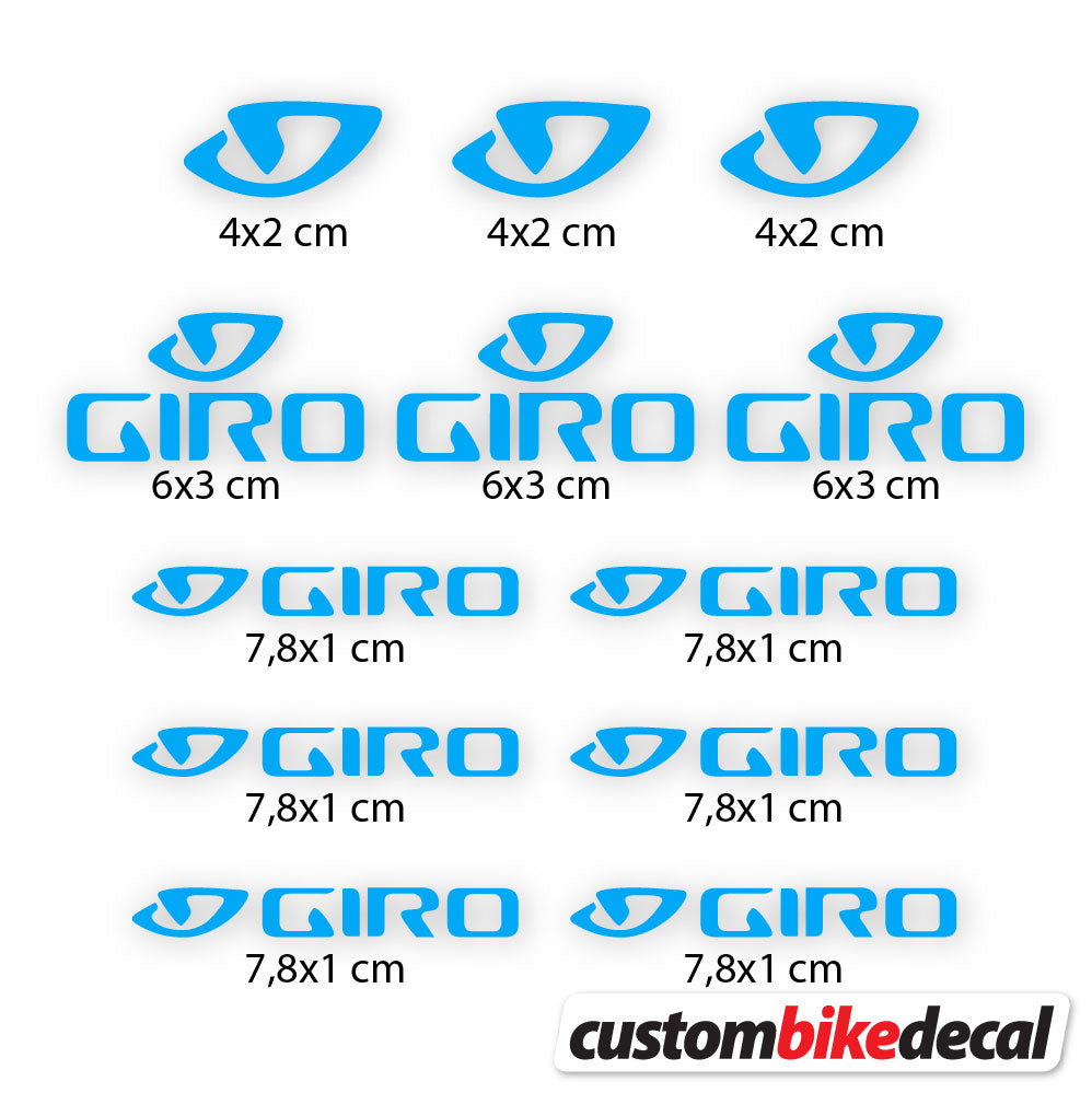 Adesivi Casco Giro in vinile - Azzurro Cielo
