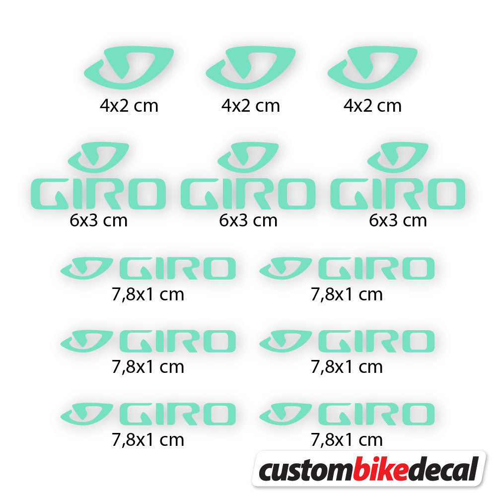 Adesivi Casco Giro in vinile - Verde Menta