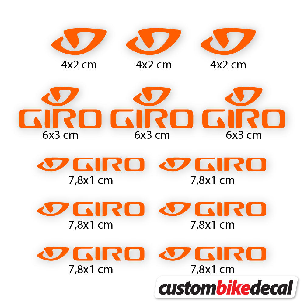 Adesivi Casco Giro in vinile - Arancione