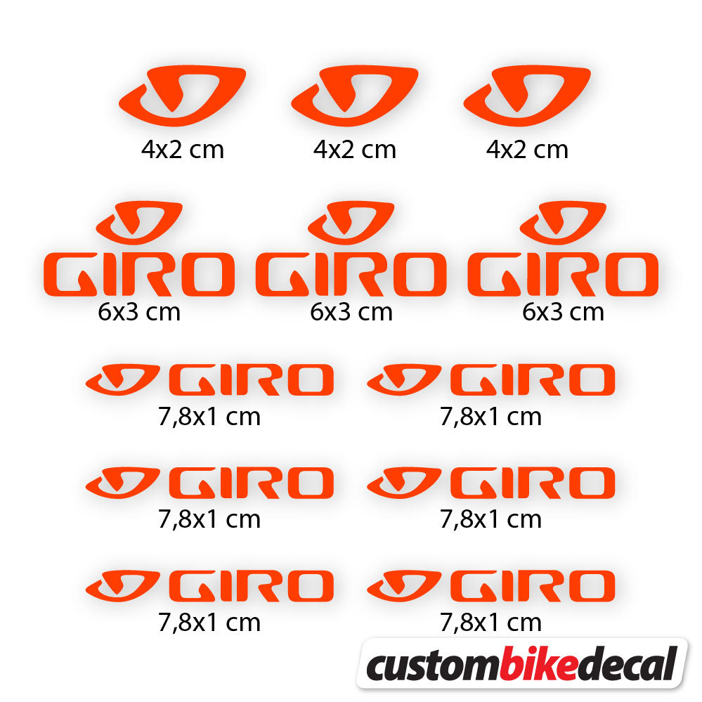 Adesivi Casco Giro in vinile - Arancione Neon