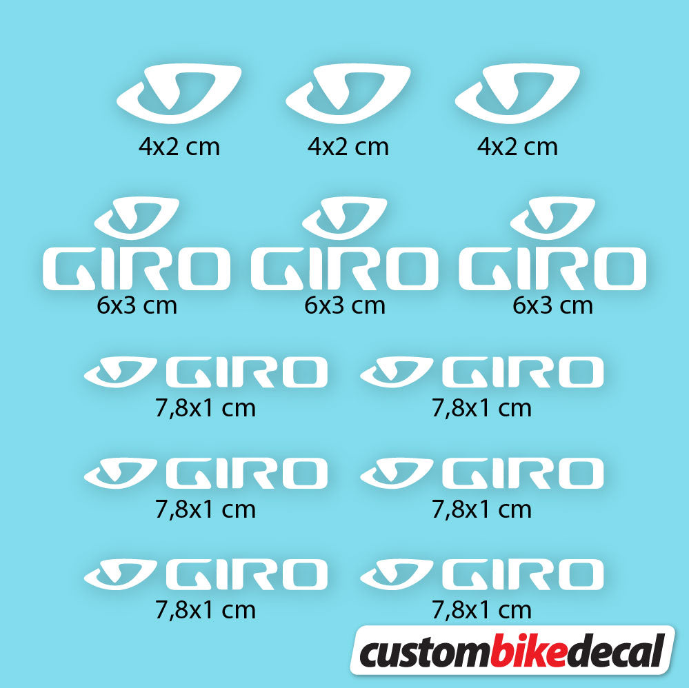 Adesivi Casco Giro in vinile - Bianco