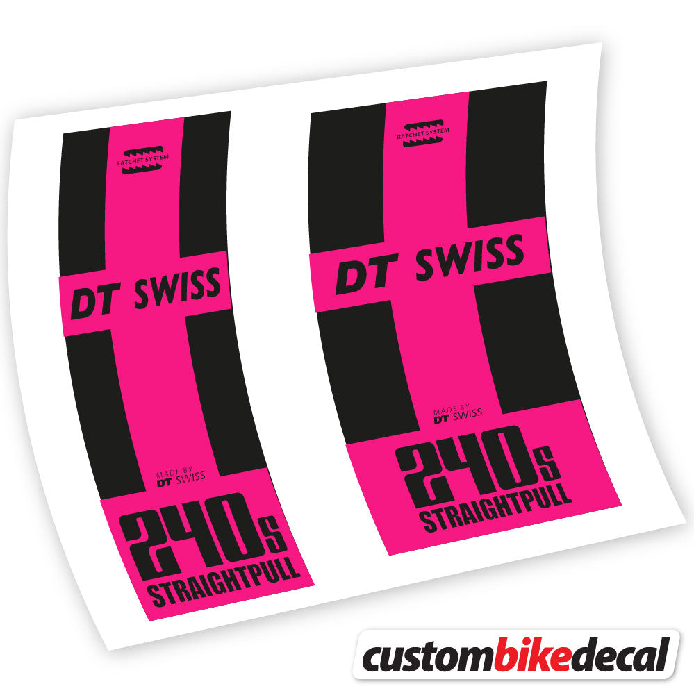 Adesivi Mozzo DT Swiss 240 Straightpull in vinile - Fucsia