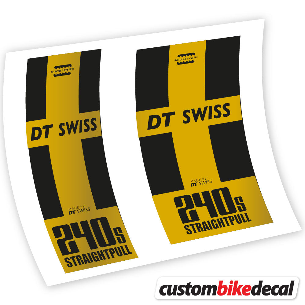 Adesivi Mozzo DT Swiss 240 Straightpull in vinile - Oro
