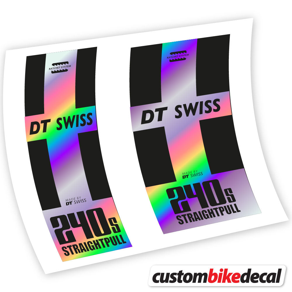 Adesivi Mozzo DT Swiss 240 Straightpull in vinile - Olografico