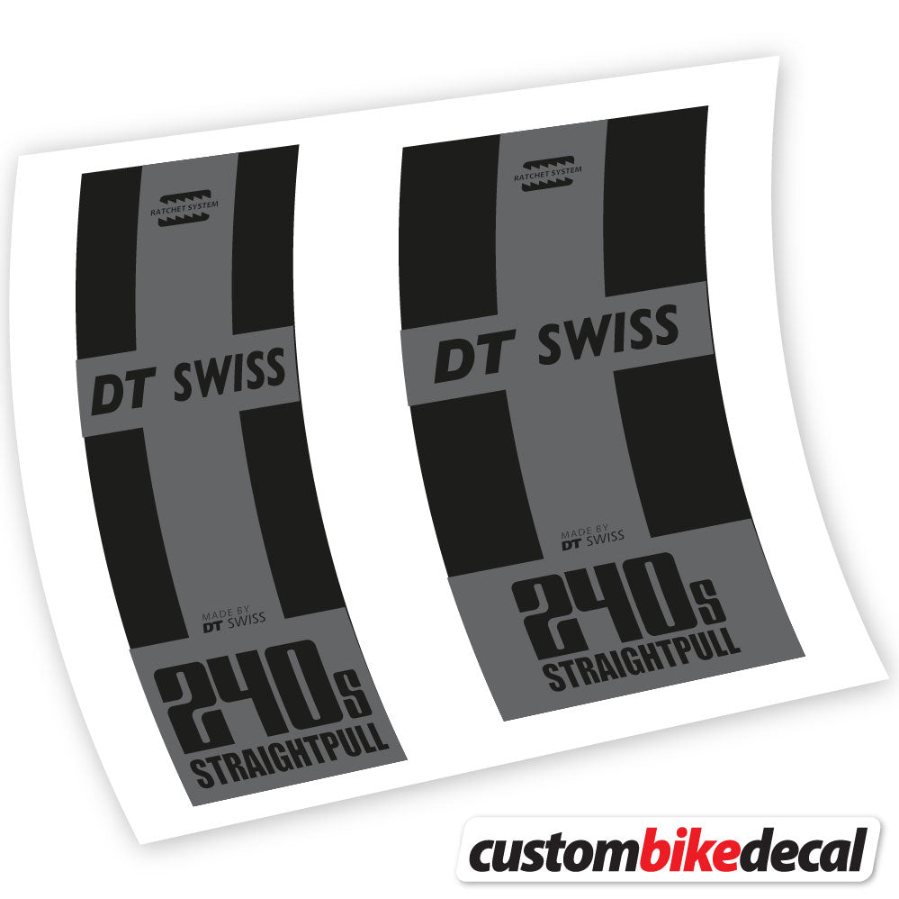 Adesivi Mozzo DT Swiss 240 Straightpull in vinile - Grigio Traffico
