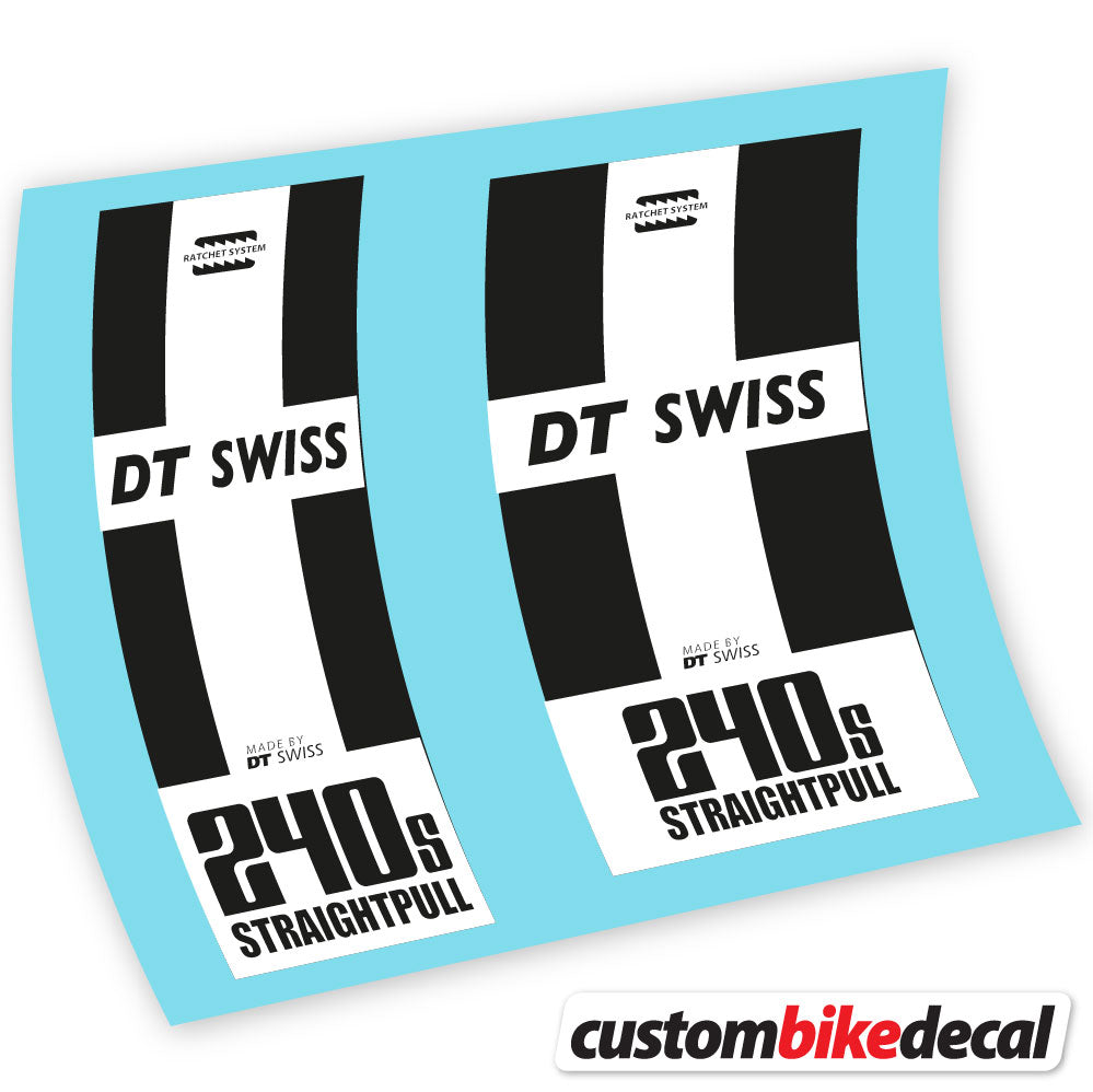 Adesivi Mozzo DT Swiss 240 Straightpull in vinile - Bianco