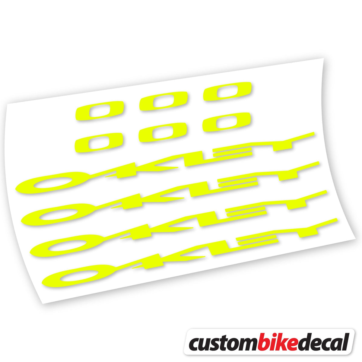 Adesivi Logo Oakley in vinile - Giallo Neon