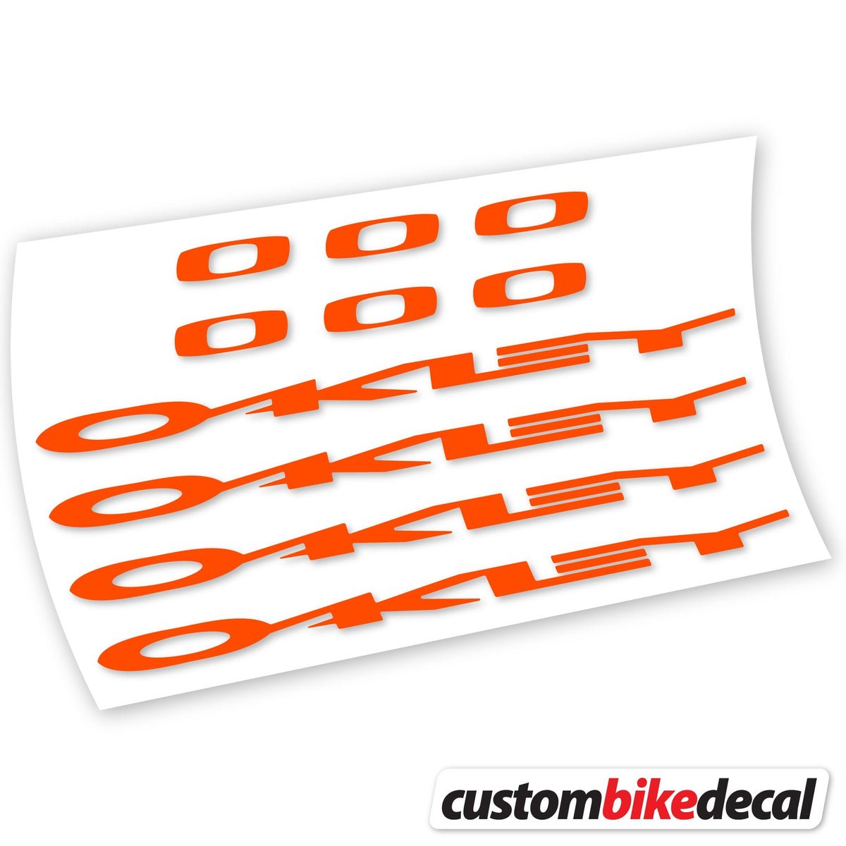 Adesivi Logo Oakley in vinile - Arancione Neon