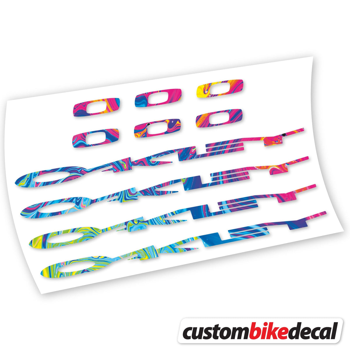 Adesivi Logo Oakley in vinile - Arcobaleno Psichedelico