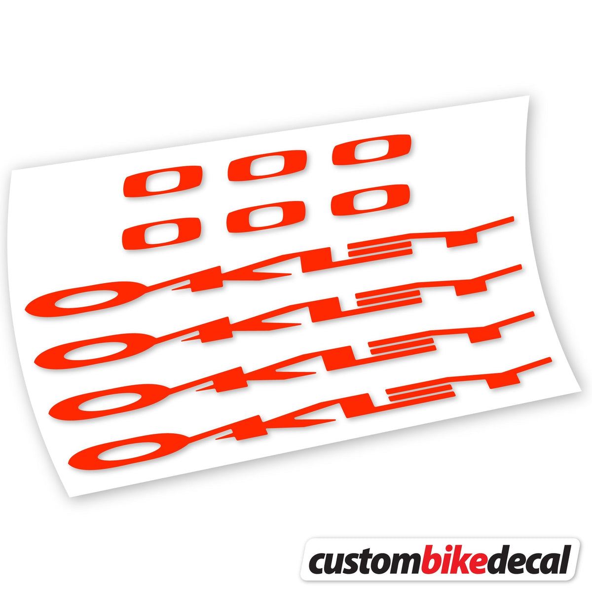 Adesivi Logo Oakley in vinile - Rosso Neon