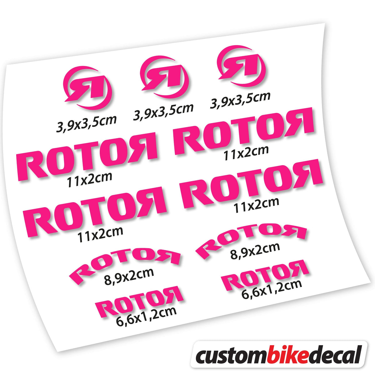 Adesivi Logo Rotor in vinile - Fucsia