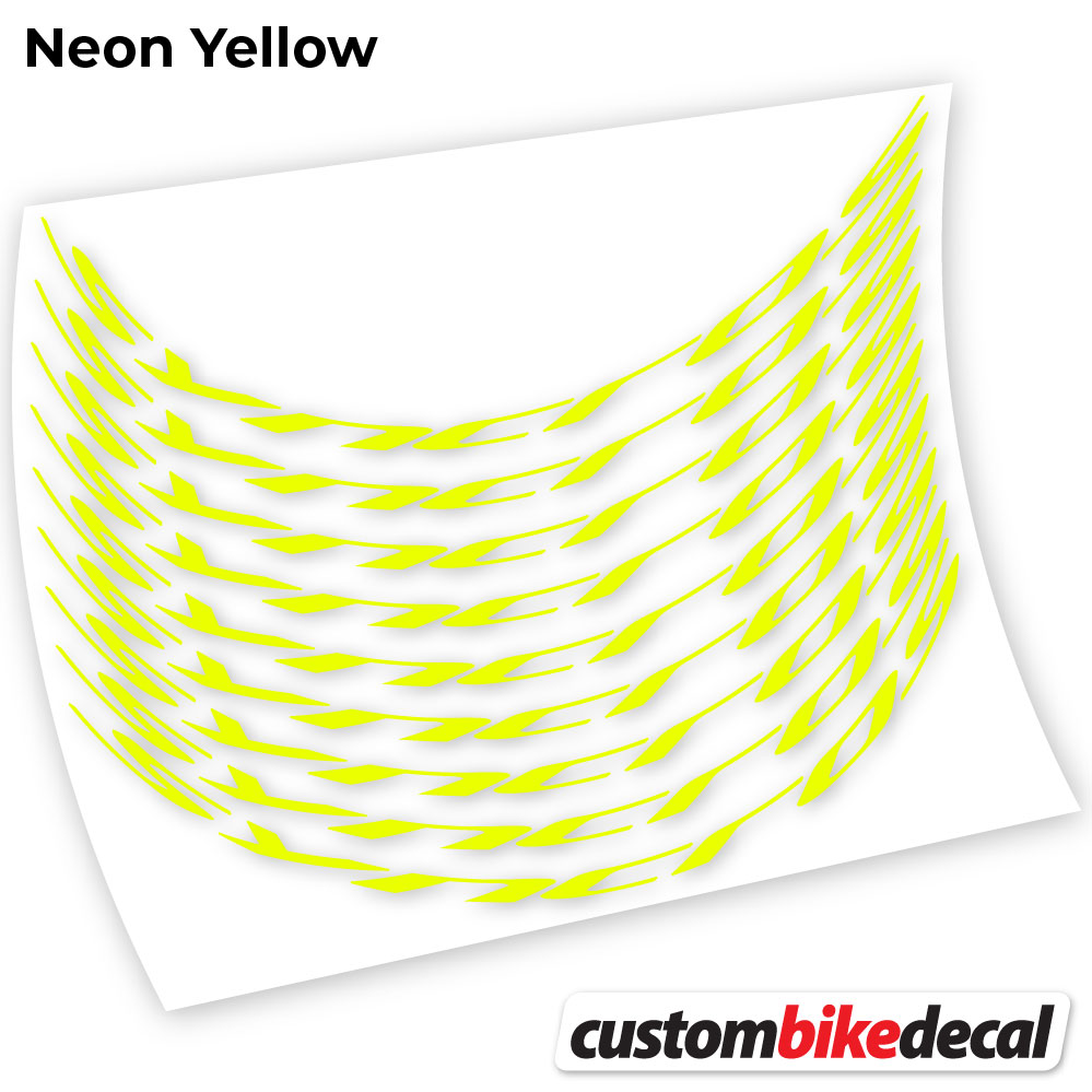 Adesivi Cerchi MTB Syncross in vinile - Giallo Neon
