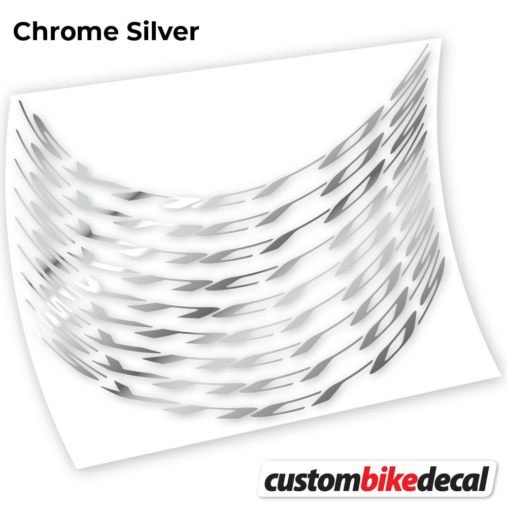 Adesivi Cerchi MTB Syncross in vinile - Argento Cromato