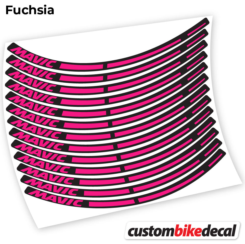 Adesivi Cerchi MTB Mavic in vinile - Fucsia