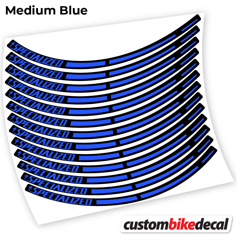 Adesivi Cerchi MTB Specialized in vinile - Blu Medio