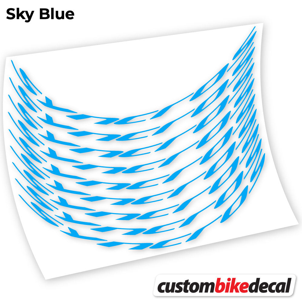 Adesivi Cerchi MTB Syncross in vinile - Azzurro Cielo