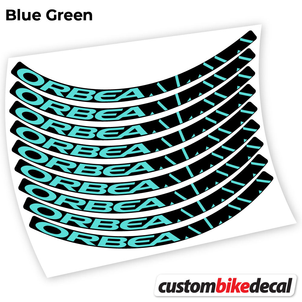 Adesivi Cerchi MTB Orbea Alma in vinile - Verde Acqua
