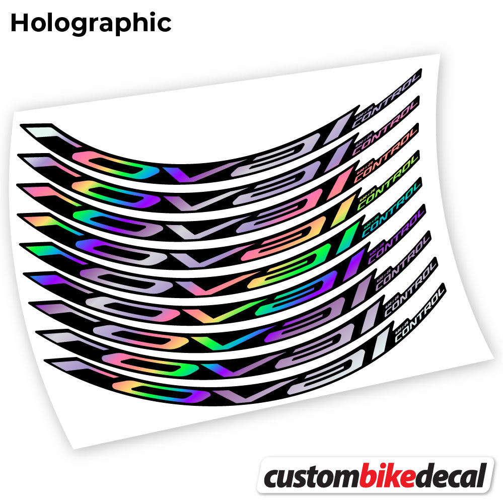Adesivi Cerchi MTB Roval Control Carbon 2021 in vinile - Olografico