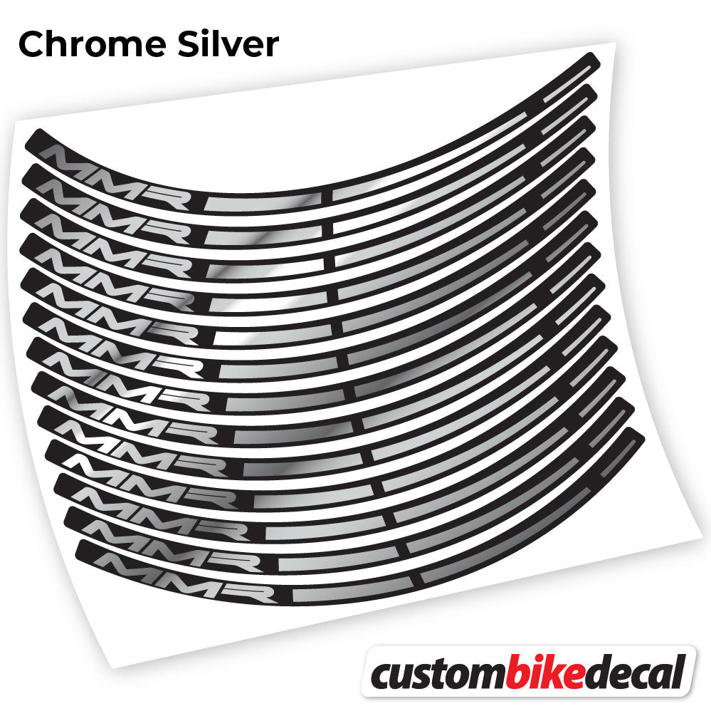 Adesivi Cerchi MTB MMR in vinile - Argento Cromato