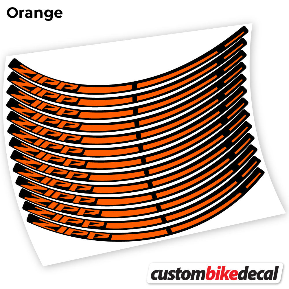 Adesivi Cerchi MTB Zipp in vinile - Arancione