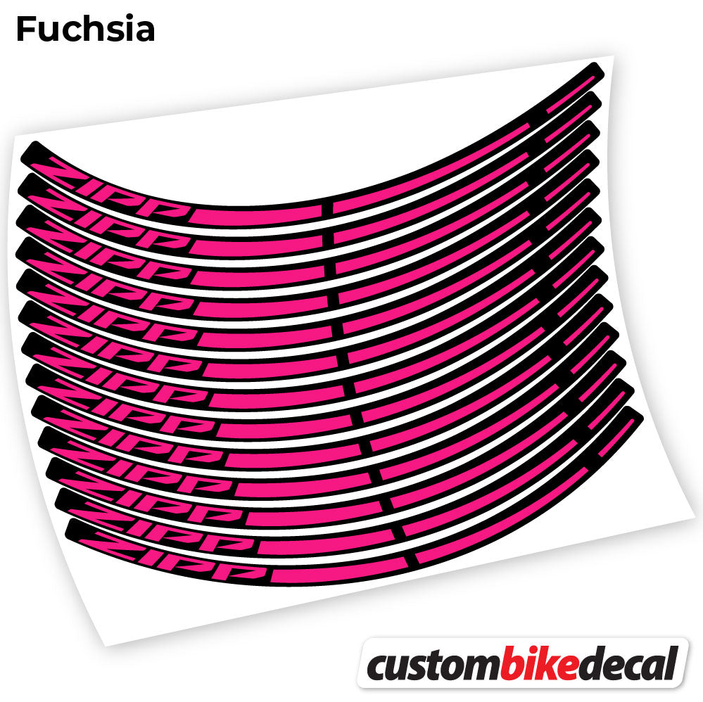 Adesivi Cerchi MTB Zipp in vinile - Fucsia
