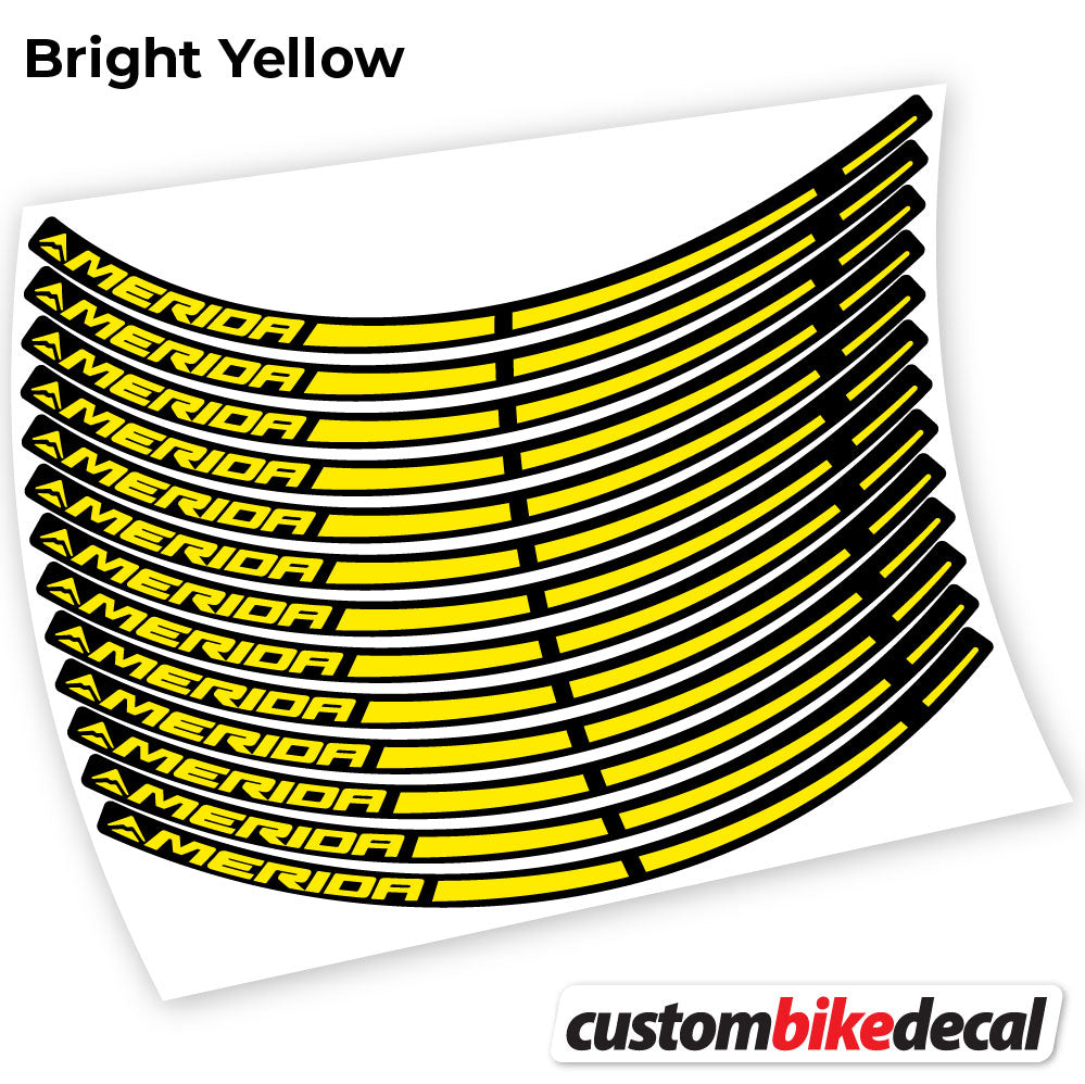 Adesivi Cerchi MTB Merida in vinile - Giallo