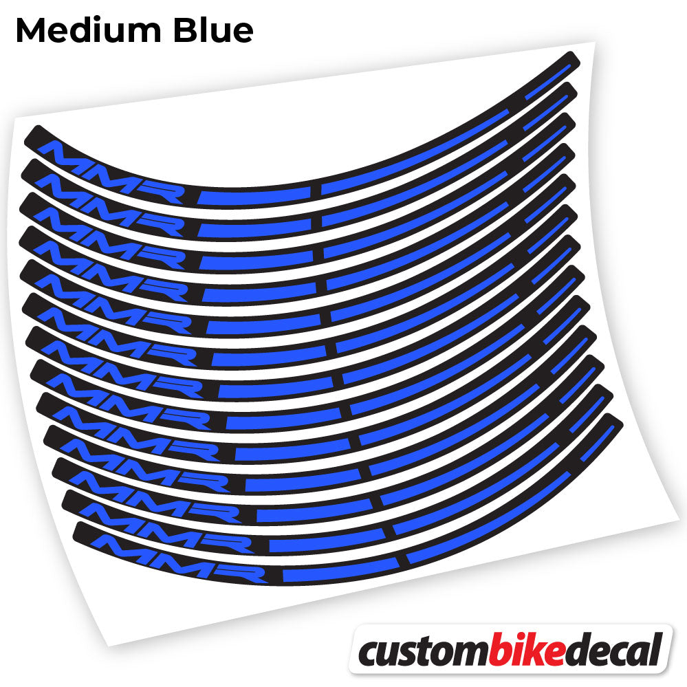 Adesivi Cerchi MTB MMR in vinile - Blu Medio