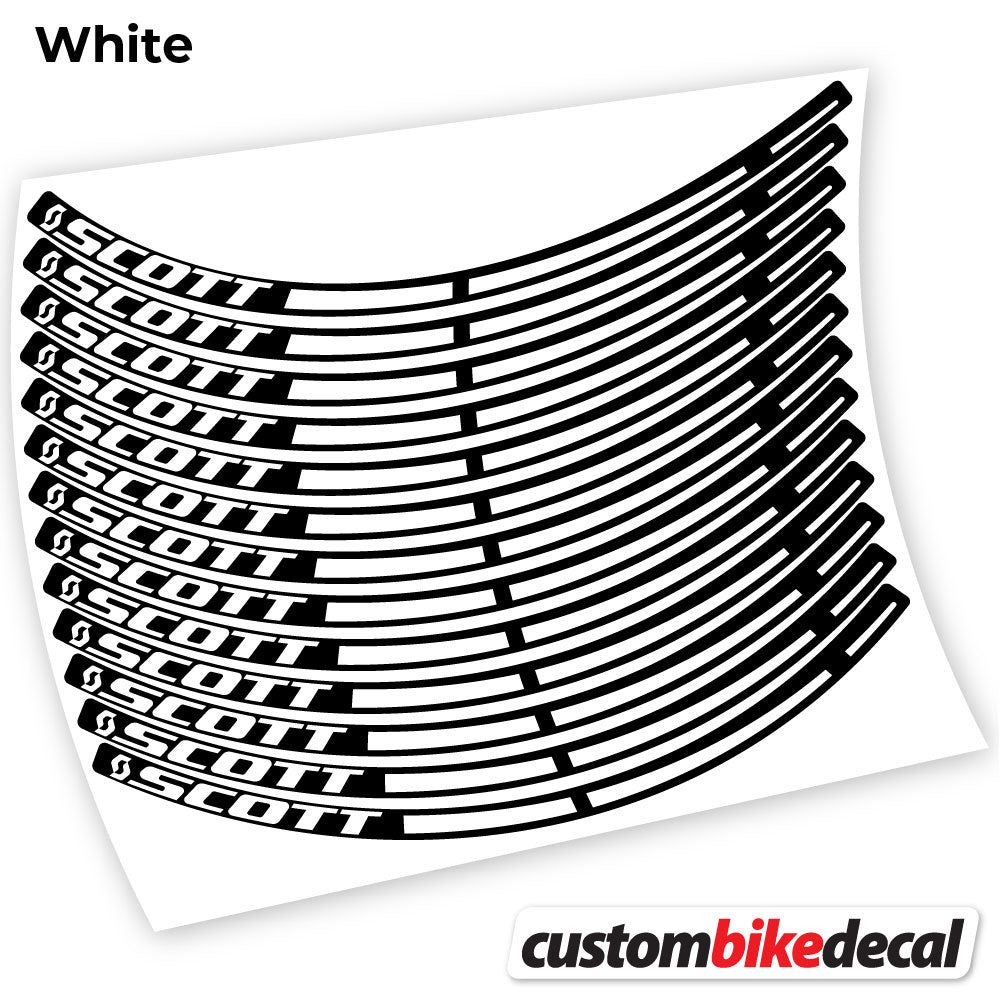 Adesivi Cerchi MTB Scott in vinile - Bianco