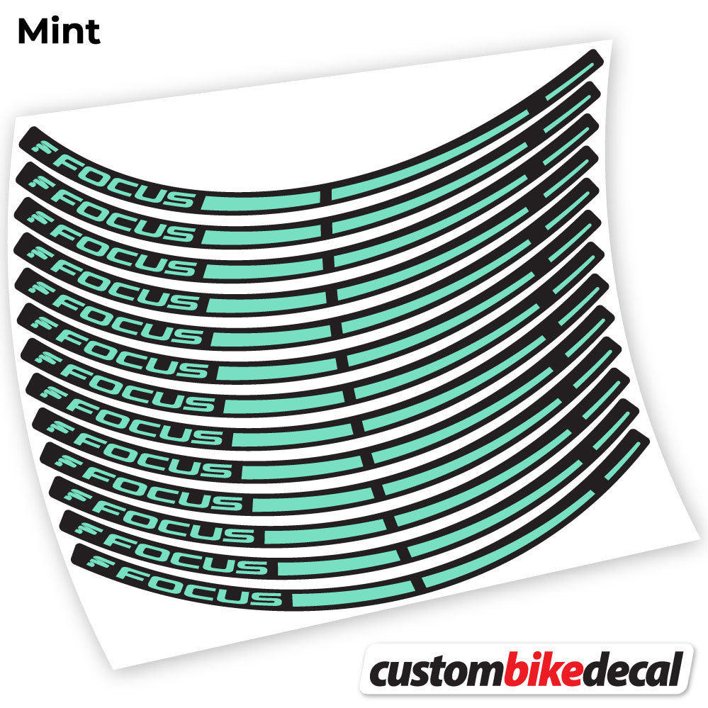 Adesivi Cerchi MTB Focus in vinile - Verde Menta