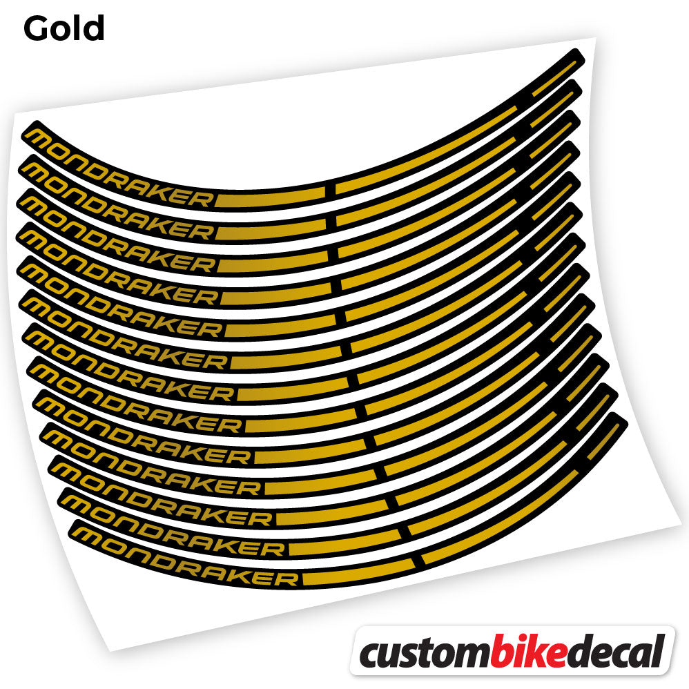 Adesivi Cerchi MTB Mondraker 29" in vinile - Oro