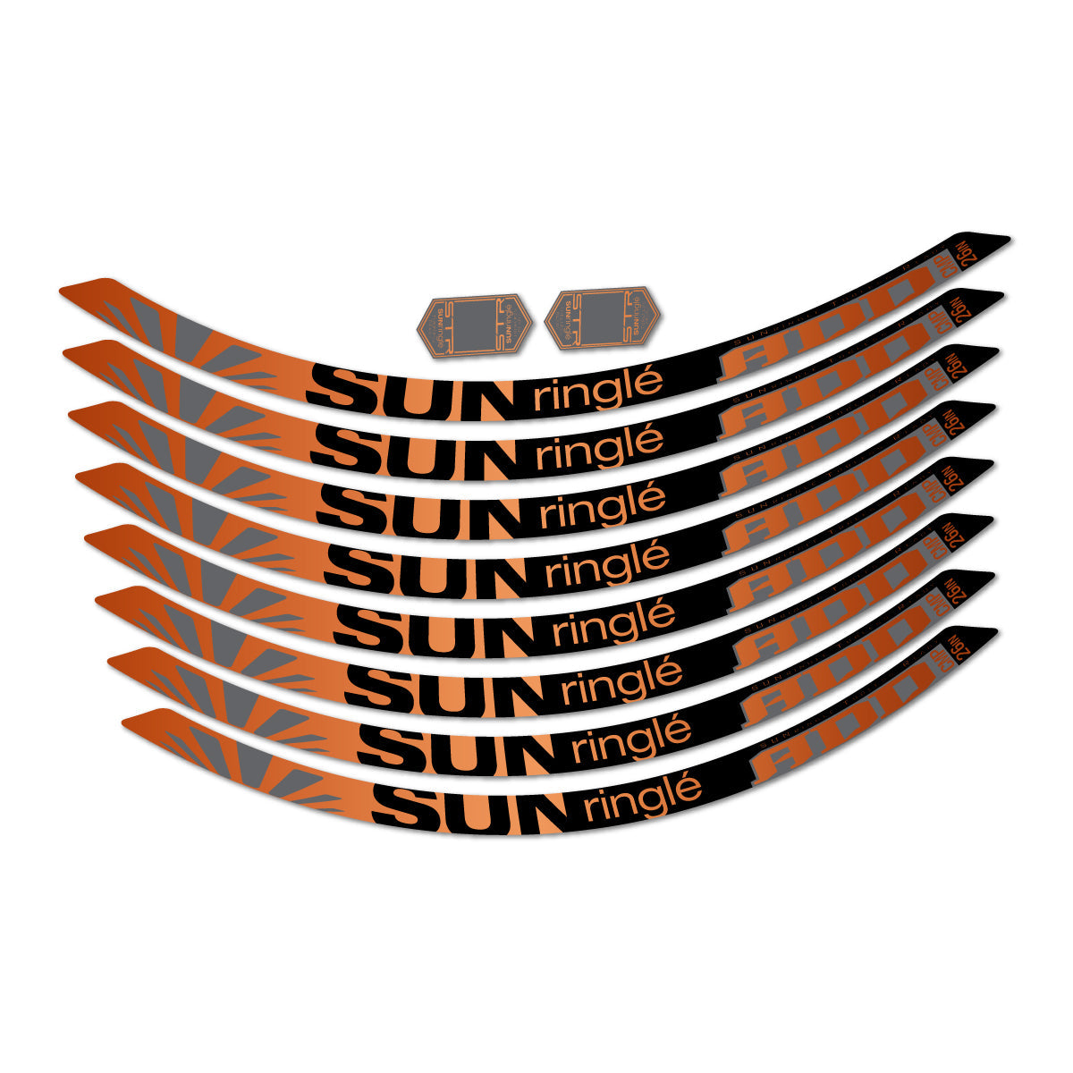 Adesivi Cerchi MTB Sun Ringle ADD Comp 2017-2018 26" in vinile - Bronzo