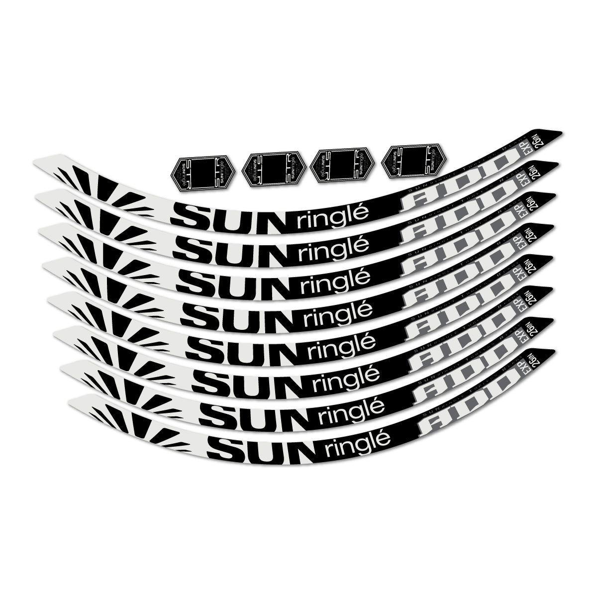 Adesivi Cerchi MTB Sun Ringle ADD Expert 2017-2018 26" in vinile - Grigio Perla