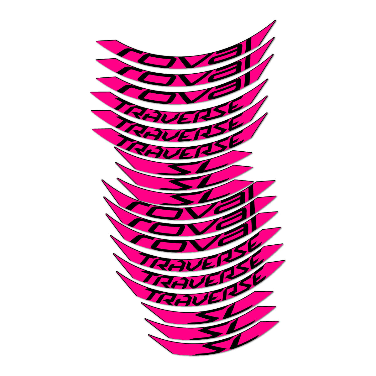 Adesivi Cerchi MTB Roval Traverse SL 2015-2017 27.5" in vinile - Fucsia