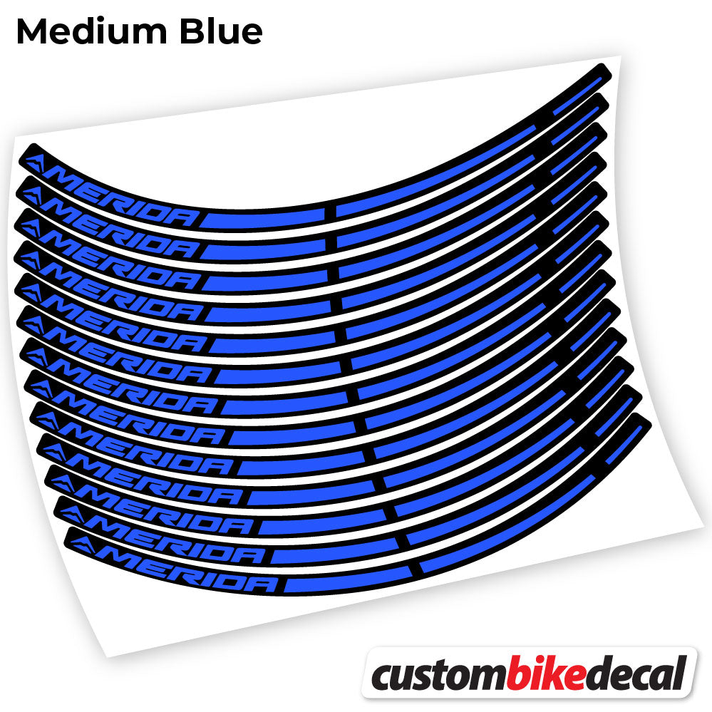 Adesivi Cerchi MTB Merida in vinile - Blu Medio