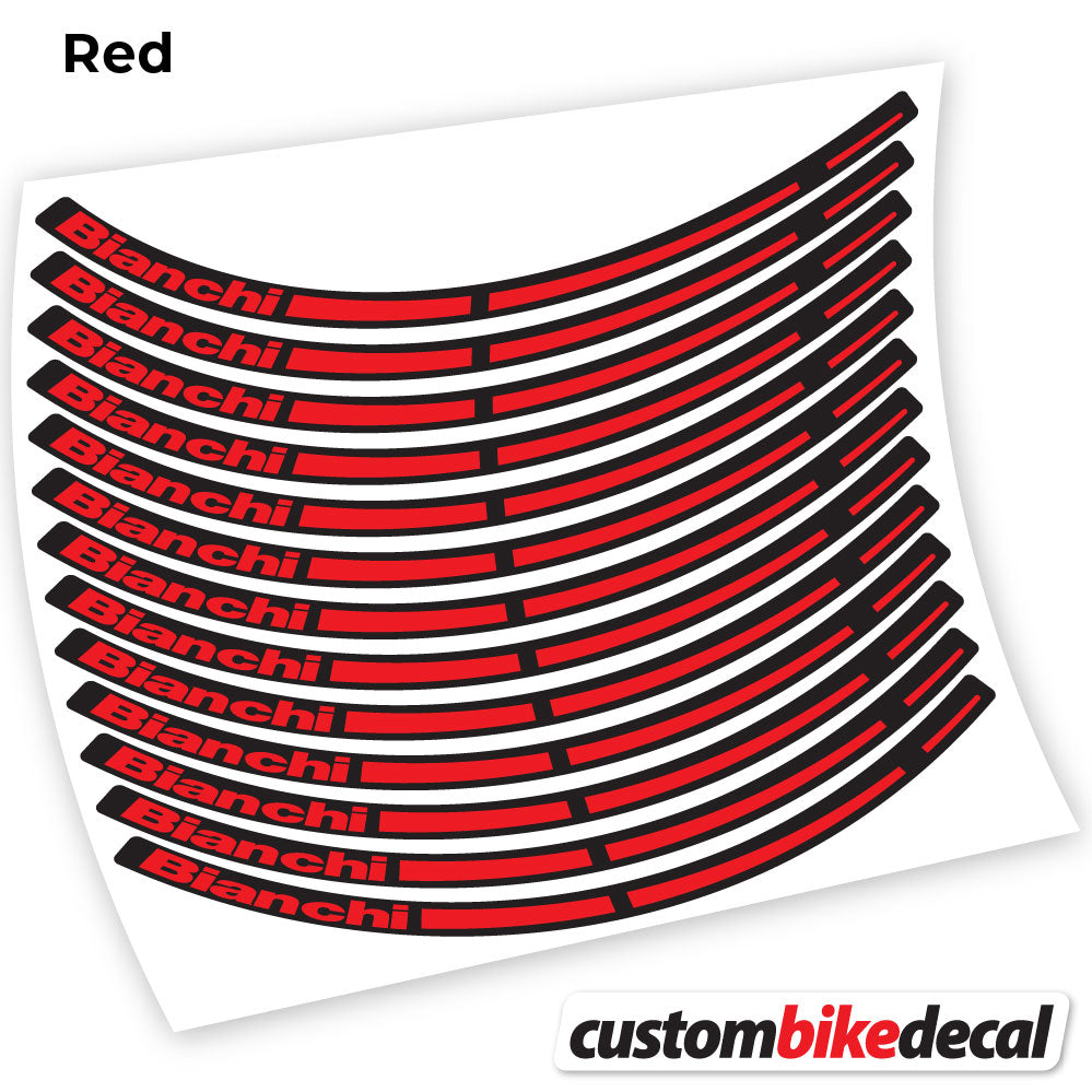 Adesivi Cerchi MTB Bianchi in vinile - Rosso