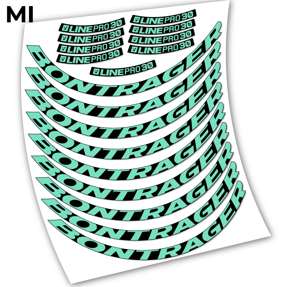 Adesivi Cerchi MTB Bontrager Line Pro 30 in vinile - Verde Menta