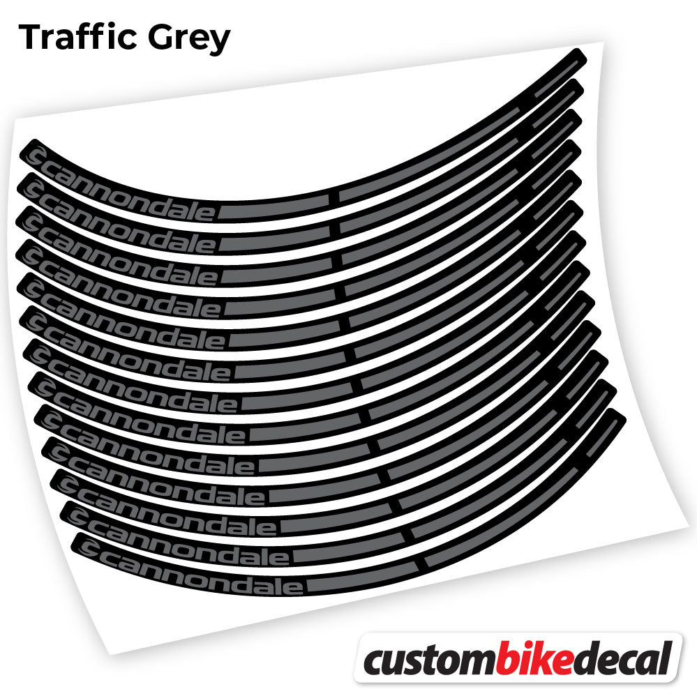 Adesivi Cerchi MTB cannondale in vinile - Grigio Traffico